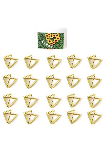 Generic 20-Piece Triangle Shape Name Card Holder Mini Wedding Table Card Holders