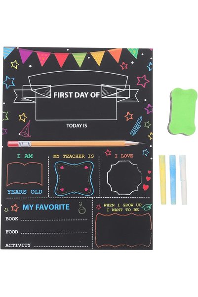Generic ARS School Board, 1 Set First Day of School Board Children Chalkboard...