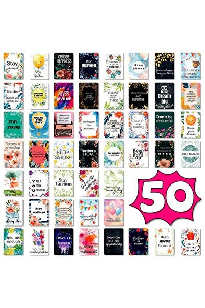 Generic 50 PCS Motivational Cards, Affirmation Cards With Blank Backs, Self-E...
