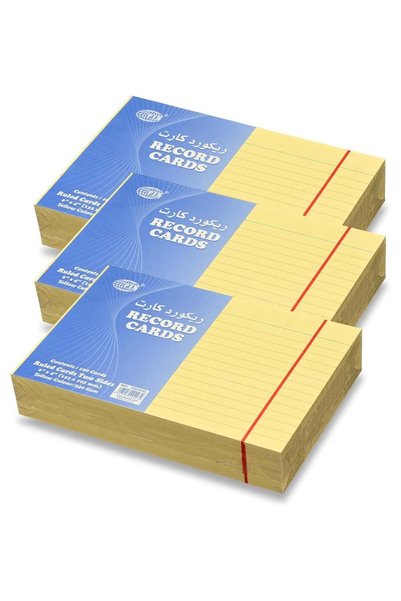 Generic FIS® Ruled Record Cards or Index Cards, Size:6"x4" Inches (152x102mm)...