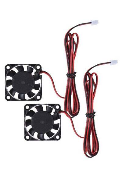Generic 2-Piece Brushless Printer Cooling Cooler Fan Set Red
