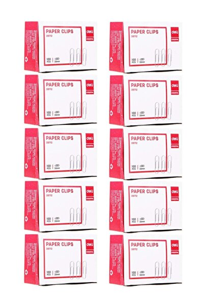Generic 10-Pack Paper Clip Set Silver