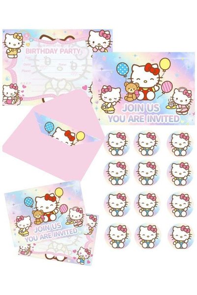 Generic 12 PCS Anime Birthday lnvitation Cards Gift Cards with Envelopes and ...
