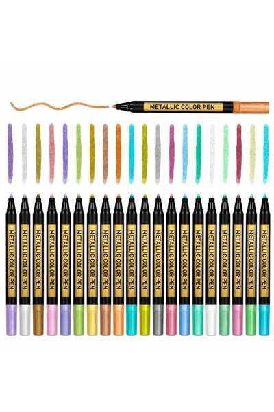 Generic Maanys Metallic Color Marker, Calligraphy Paint Pens for Art & Craft ...
