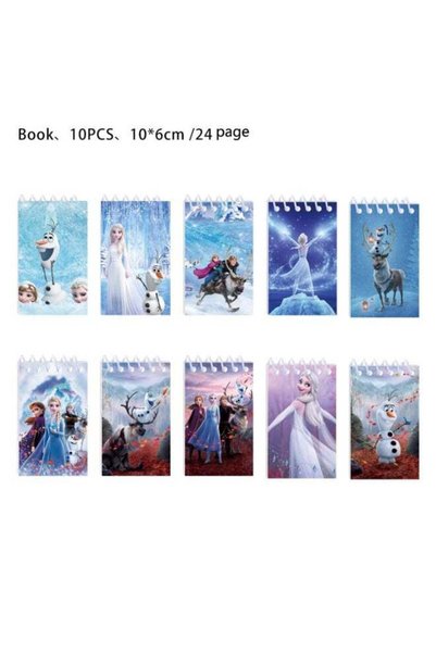 Generic Frozen Anna Princess Theme Mini Notebook Set 10 Pieces Portable Pocke...