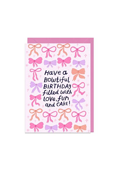 Generic Jolly Awesome Bowtiful Happy Birthday Greeting Card (11.4 x 16.2 cm)