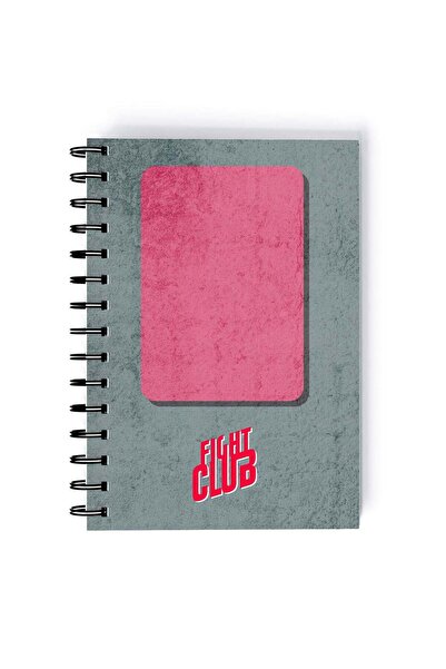 Generic Fight Club Printed Spiral A5 Notebook Black/White/Pink