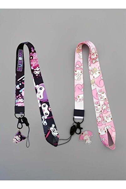 Generic 2 Pieces of Printed Lanyard Neck Strap Multi Color Stylish Design Det...
