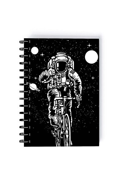 Generic Funny Astronaut Rectangle Spiral A5 Notebook Multicolour