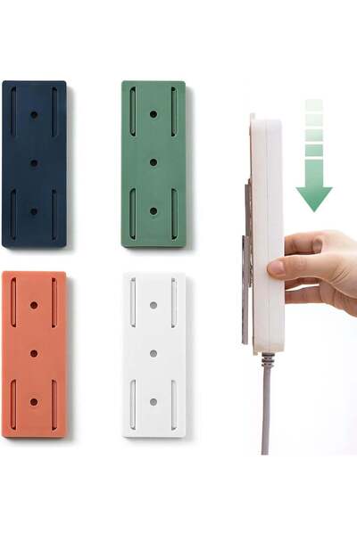 Generic Self Adhesive Power Strip Holder - 4pcs Socket Organizer, Simplest Mo...
