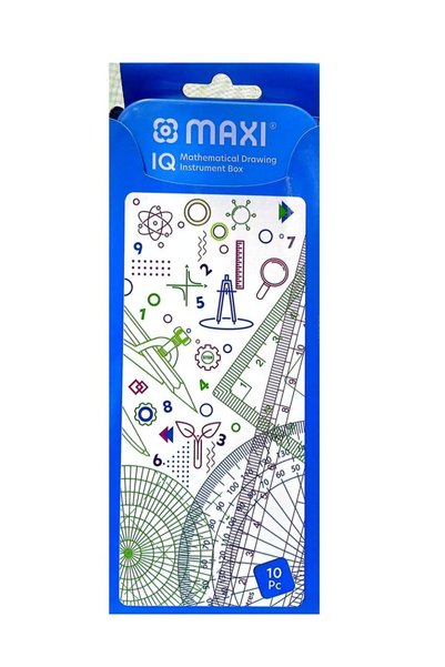 Generic 10-Pieces Mathematical Drawing Instrument Box Multicolour