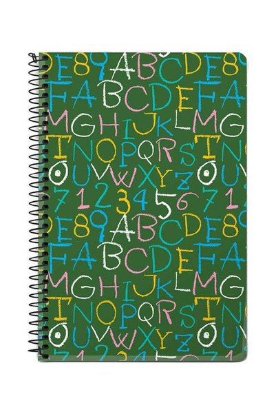 Generic Board Alphabets A5 Spiral Notebook Multicolour