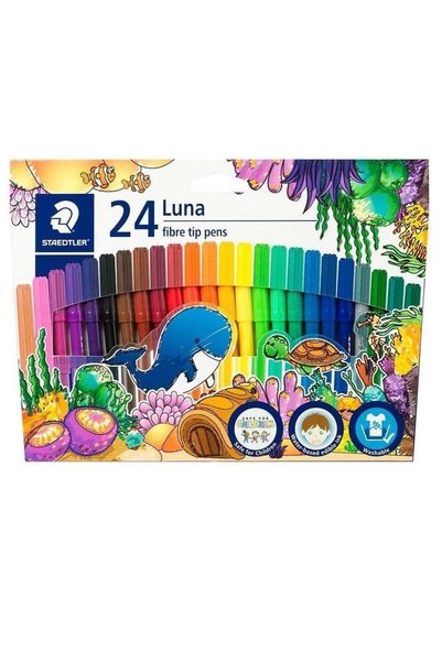 Generic 24-Piece Luna Felt Tip Colouring Pens Multicolour
