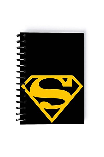 Generic Spiral A5 Notebook Superman Clark Kent Yellow Black Super Man