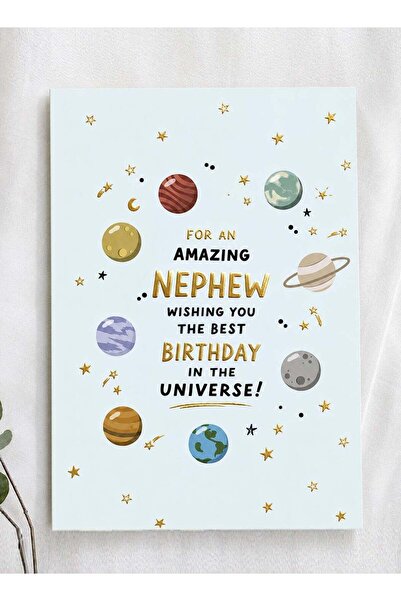 Generic Amazing Nephew Birthday Greeting Card, Fun Celebration Message for Hi...