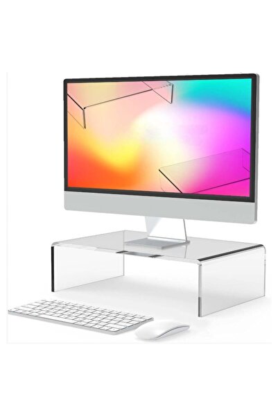 Generic Acrylic Monitor Stand Riser Clear Computer Monitor Stand for Laptop P...