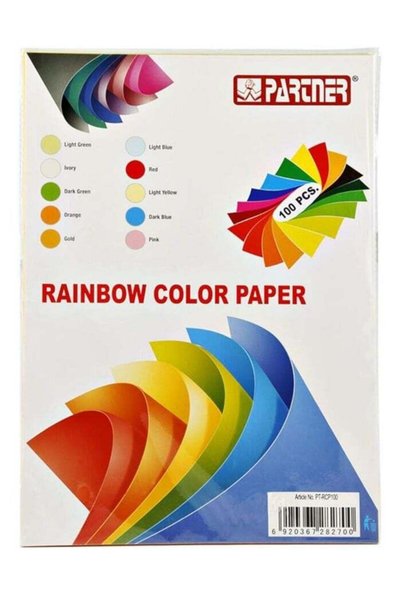 Generic Partner Photo Copy Rainbow Colour Paper, A4 Size, 100 Pieces, Multico...