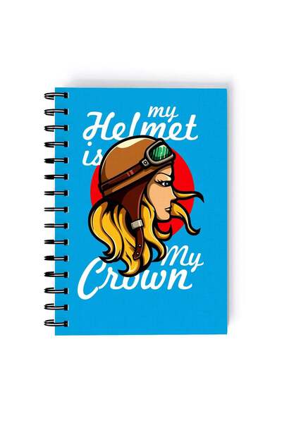 Generic Girl Bike Rider Rectangle Spiral A5 Notebook Multicolour