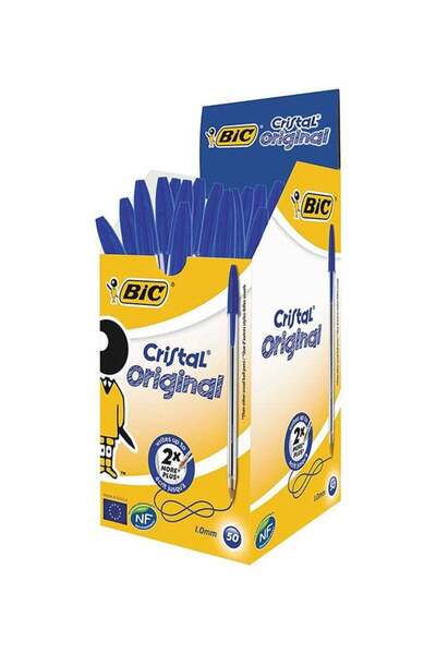 Generic 50-Piece Cristal Ball Point Pen Clear/Blue