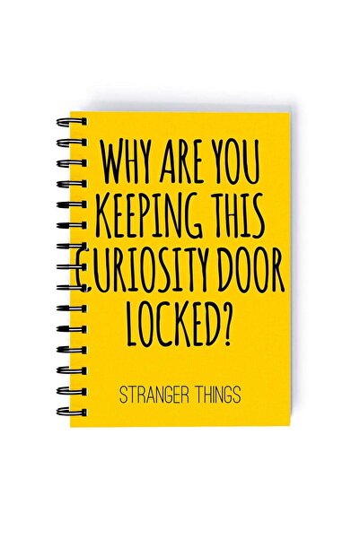 Generic Stranger Things Printed Spiral A5 Notebook Black/Red/White