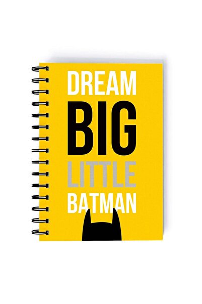 Generic Spiral A5 Notebook Batman Funny Dark Knight Retro Comic Dream big Quote