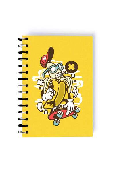 Generic Cute Banana Design Rectangle Spiral A5 Notebook Multicolour