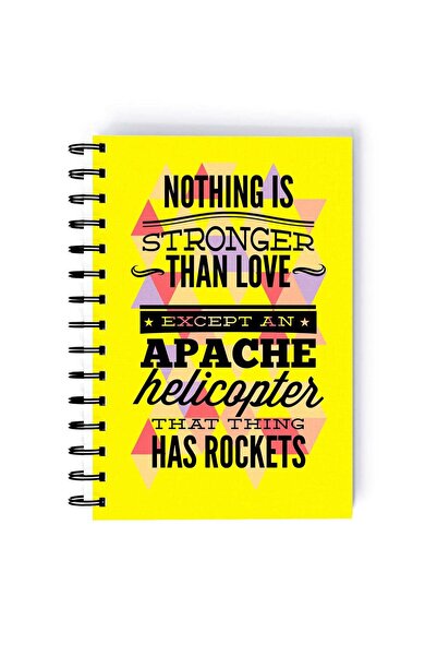 Generic Funny Helicopter Design Rectangle Spiral A5 Notebook Multicolour