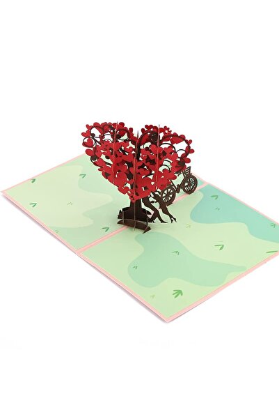 Generic Valentine’s Day Pop-Up Greeting Card – 3D Heart, Romantic, for Couple...