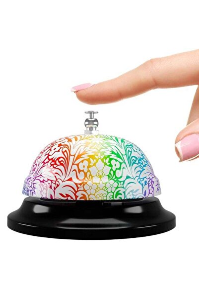 Generic 1 Pack Floral Design Stainless Steel Service Desk Bell, 3.35Inch Clas...