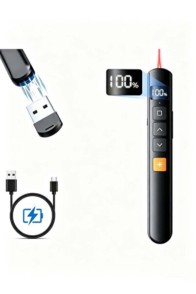 Generic Presentation Remote with USB-Receiver, 2.4GHz Wireless PowerPoint Cli...
