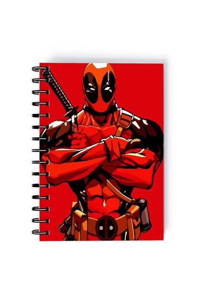 Generic Spiral A5 Notebook Deadpool Hands Crossed Ryan Reynolds Dead Pool