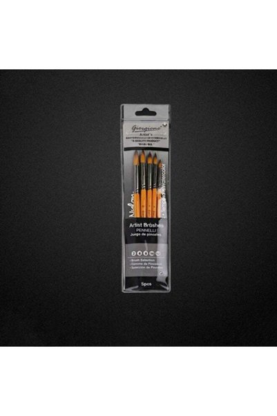 Generic Paint Brushes 5Pcs Oil Watercolor, Watercolor Gouache Brush Nylon Woo...
