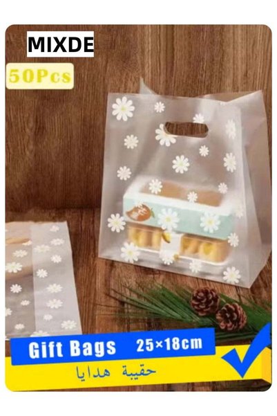 Generic 50 Pieces Reusable Transparent Bags For Gifts And Distributions Decor...