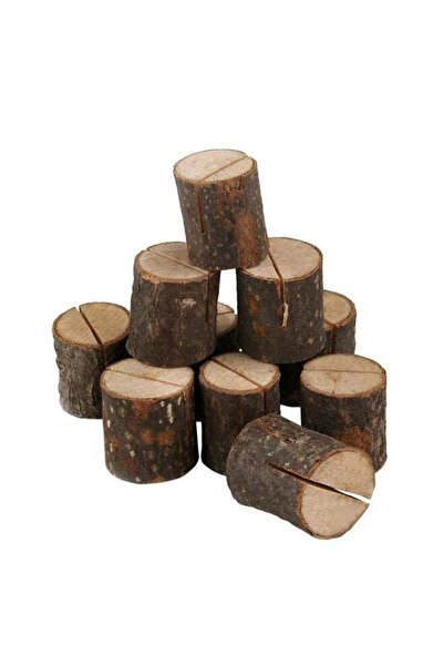 Generic 10 Pcs Rustic Wooden Place Card Holders – Natural Wood Table Number S...