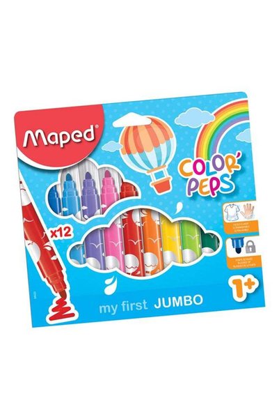 Generic 12-Piece Jumbo Felt Tip Color Pen Set Multicolour