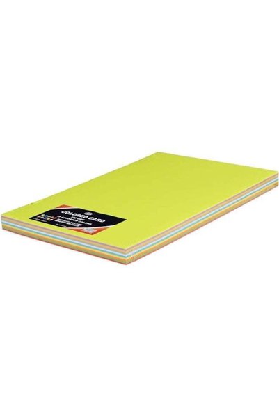 Generic FIS Colored Cards, A4 Size, 100 Pieces in 10 Assorted Colors