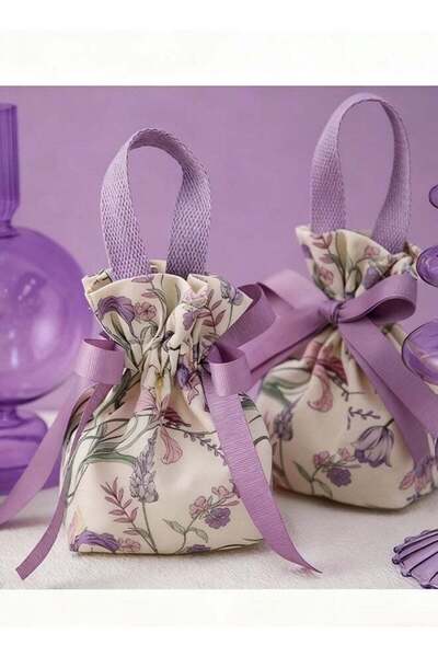 Generic 5 printed fabric bags, drawstring bags, candy drawstring bags, engage...