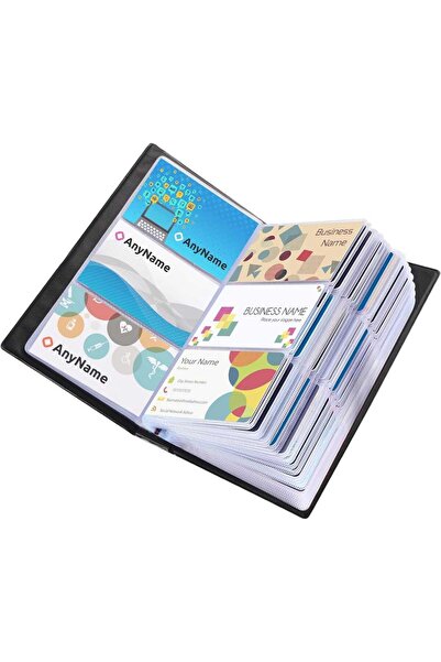 Generic Business Card Organizer Book, 300 Capacity PU Waterproof Holder Book,...