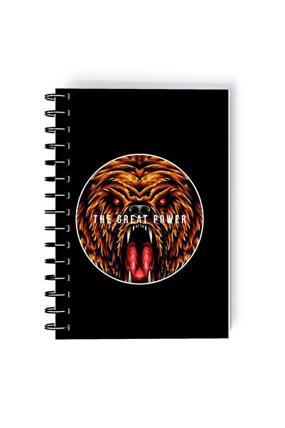 Generic Great Power Quote Rectangle Spiral A5 Notebook Multicolour