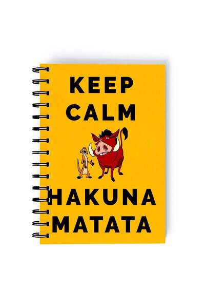 Generic Timon And Pumba Printed Spiral A5 Notebook Red/Beige/Blue