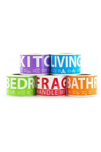 Generic 250 Moving Labels, Color Coded Room Labels & Fragile Stickers for Mov...