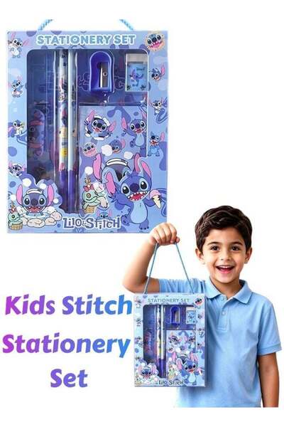 Generic Stitch Kids Stationery Gift Set,Cartoon School Supplies Kit with Penc...