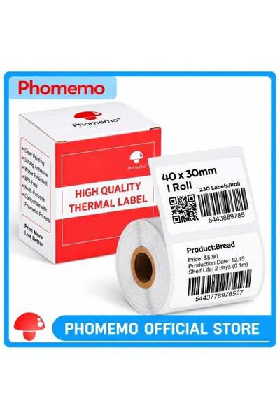 Generic Phomemo Multi-Purpose Self-Adhesive Thermal Labels, 1.57'' x 1.18'' (...