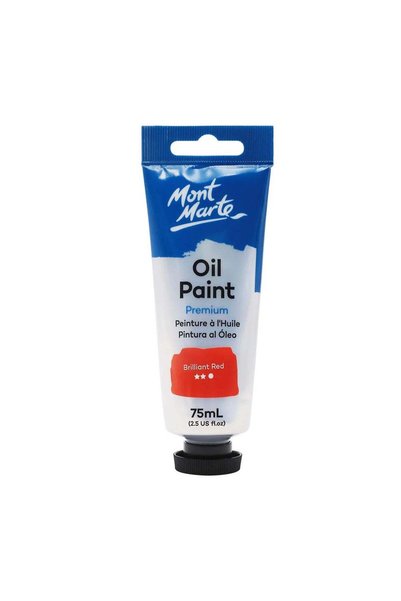 Generic Premium Oil Paint 75ml Content Brilliant Red