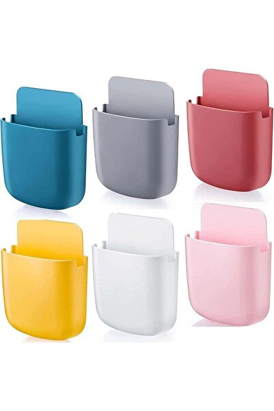 Generic 6 Pcs Wall Mounted Remote Control Holders, Self-Adhesive Organizer Bo...