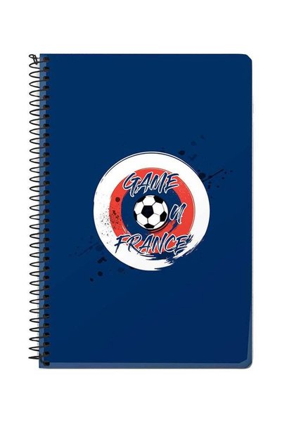Generic Game On France A5 Spiral Notebook Blue/White