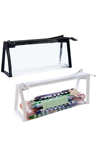 Generic 2PCS clear pencil cas, Big Capacity Pencil Case, transparent pouch, m...