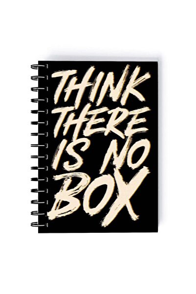 Generic Spiral A5 Notebook Funny Cute Quote think There is no Box Aesthetics