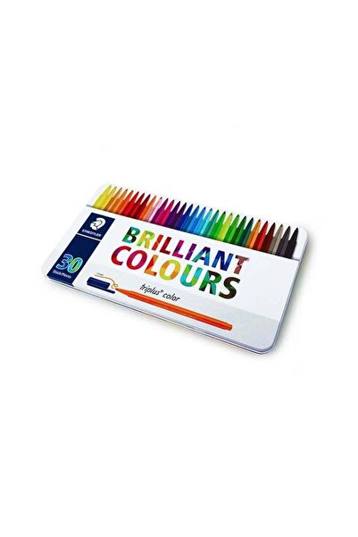 Generic Staedtler Triplus Colour Fibre Tip Tin Of 30 Multicolor