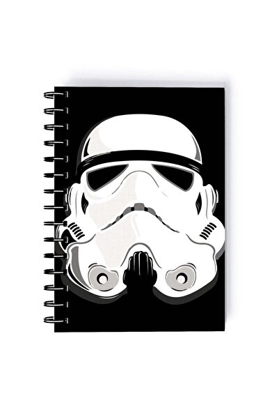 Generic Spiral A5 Notebook Star Wars Minimal Art Storm Tropper Mandalorian